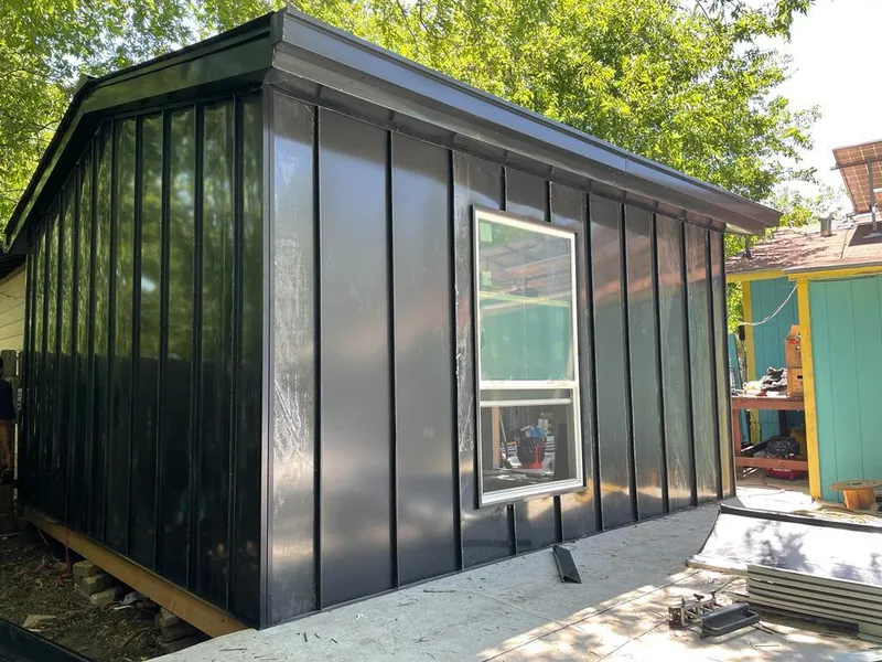 Black standing seam metal wall panels for Metal Roof Installation in West Milford