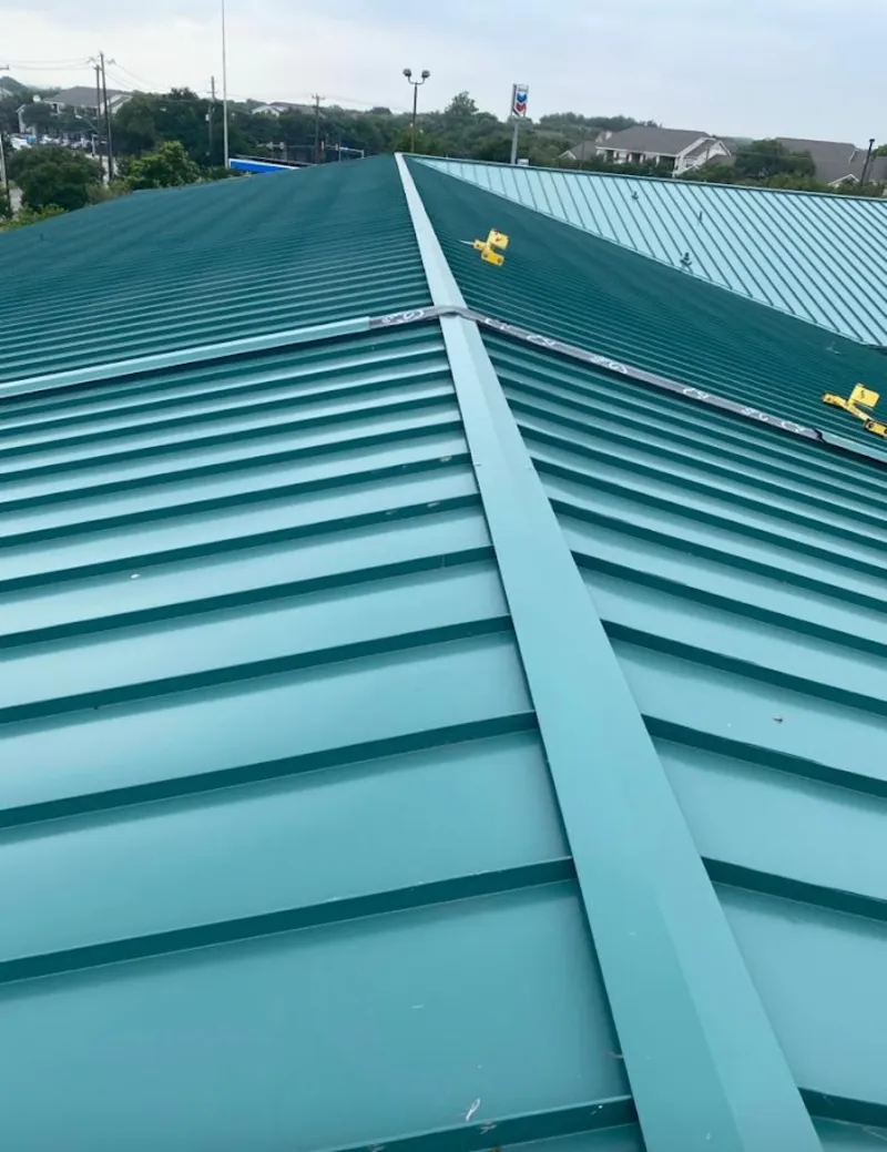Green commercial metal roof ridge and valley for Metal Roof Repair in West Milford